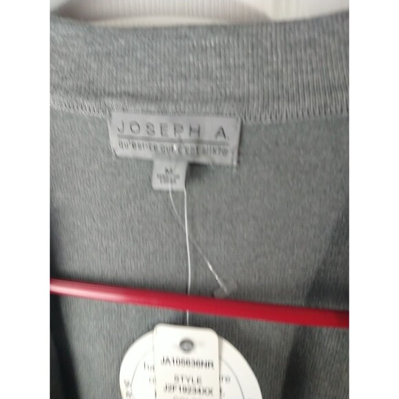 Joseph A. Grey Woman M Sweater Vest Shawl Fringe Open Front Office Casual - Picture 5 of 9